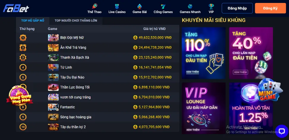 Giải thưởng Jackpot lớn tại TV88